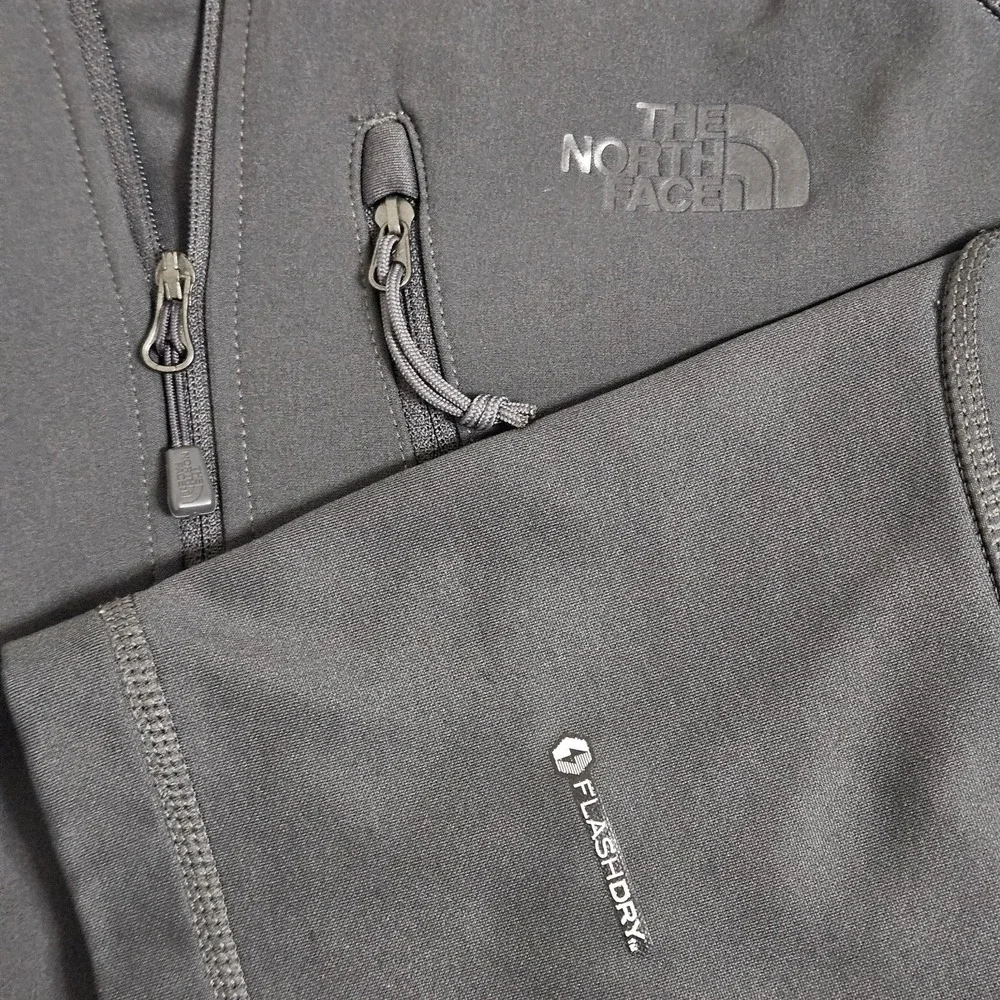 The‎ North Face Flash Dry Top Jacket Men's XL Gray 1/4 Zip Pockets Outdoors EUC